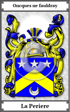 La Periere Family Crest Download (JPG) Book Plated - 600 DPI